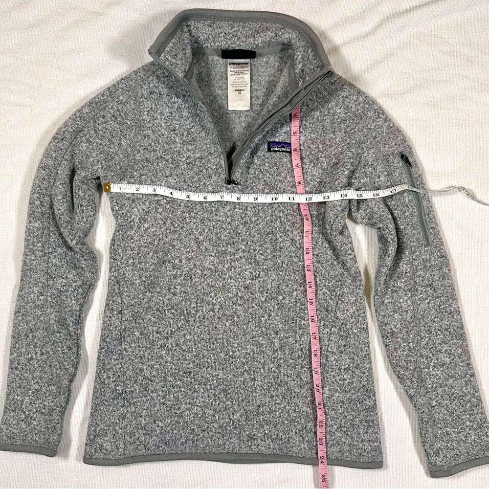 PATAGONIA Better Sweater Gray Quarter Zip Pullover XS - Picture 7 of 7
